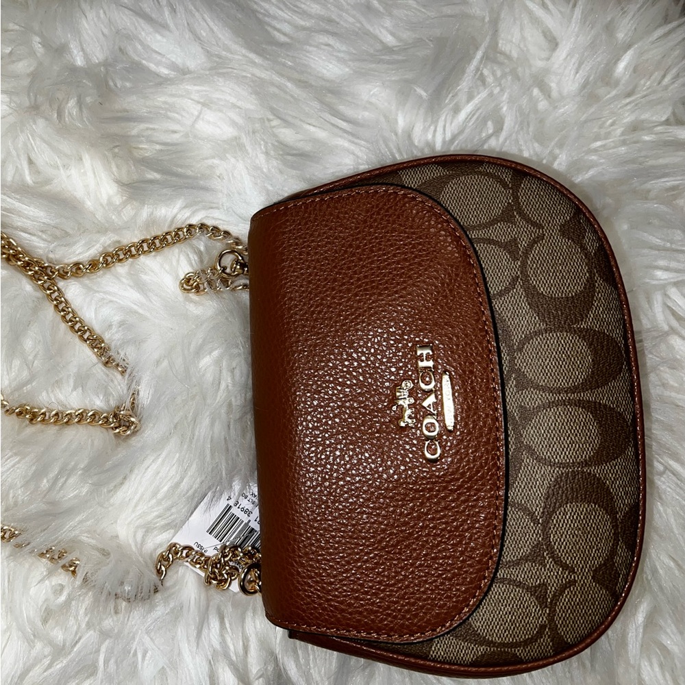 Coach Brown and Tan Crossbody Bag